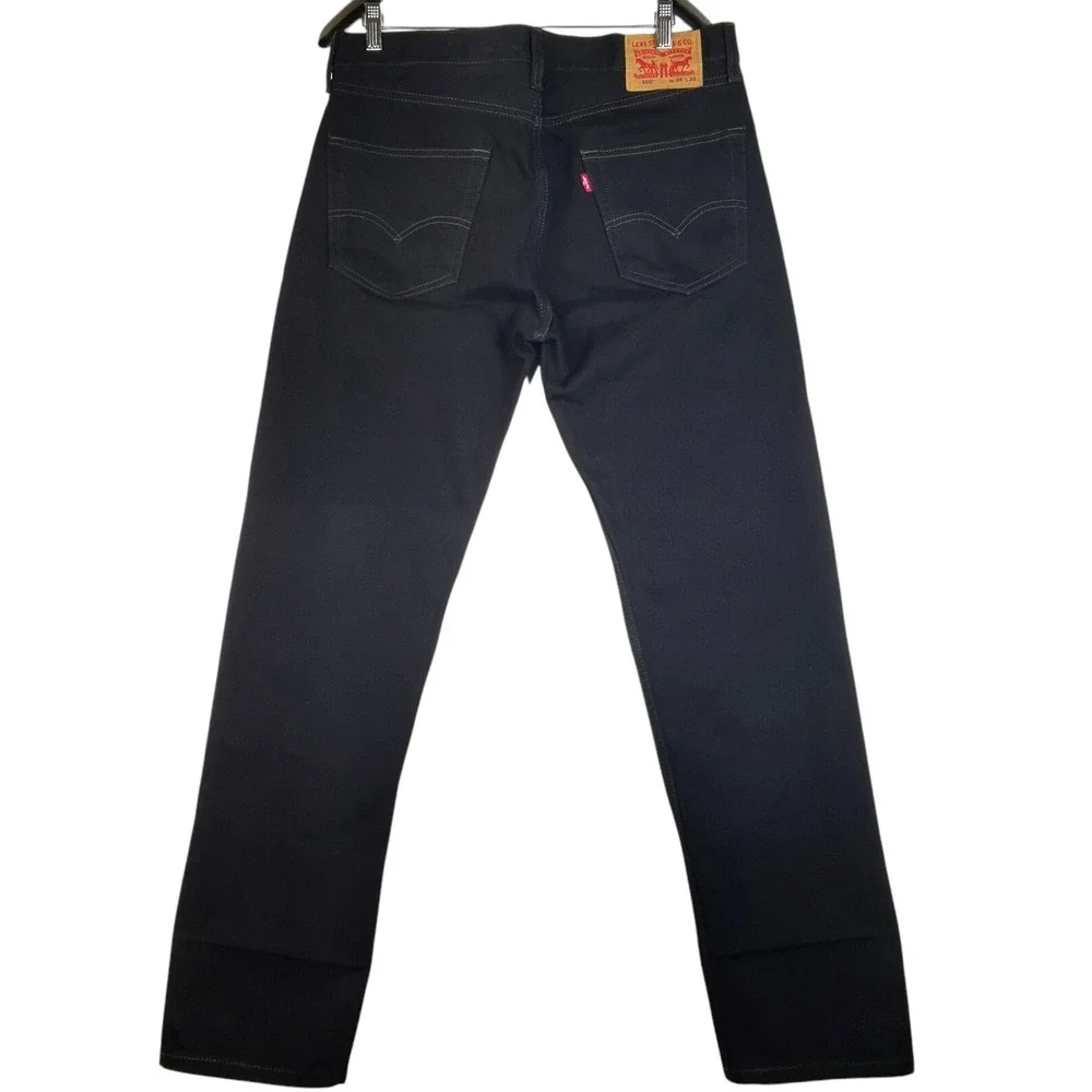 Levi's 505 Regular Fit StraighJeans Men's 34x32 (Actual 35x33) Black Denim Pants